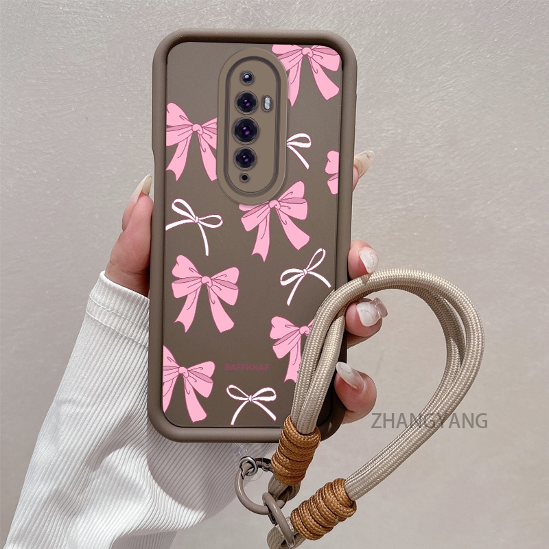 Ốp Lưng Cho OPPO Reno 2F Reno 2 Reno Silicone TPU Chống Rơi Vỏ Điện Thoại Thẩm Mỹ Hoạt Hình Dễ Thương Họa Tiết Nơ Màu Hồng Trắng Thiết Kế Mới Cho Bé Gái