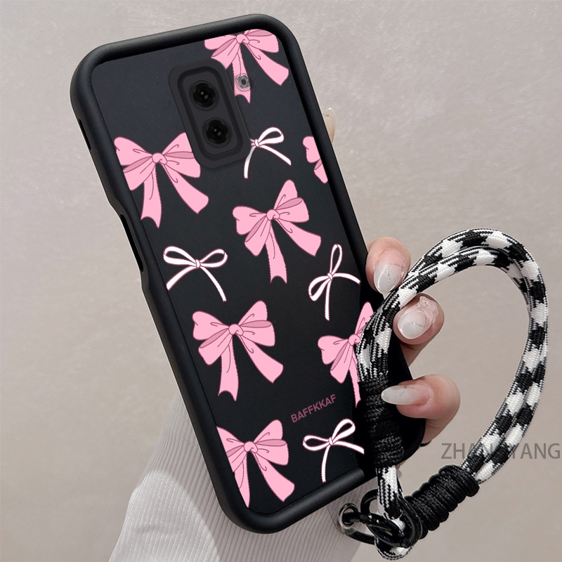 Ốp Lưng Dành Cho Samsung J6 Plus 2018 J6 Plus J6 Prime Silicone TPU Chống Rơi Vỏ Điện Thoại Thẩm Mỹ Hoạt Hình Dễ Thương Họa Tiết Nơ Màu Hồng Trắng Thiết Kế Mới Cho Bé Gái