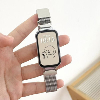 Dây đeo đồng hồ kim loại cho Xiaomi Smart Band 9 / 8 Active cho Redmi Band 3 / 2 Dây đeo bằng thép không gỉ Milanese từ tính cho Miband 9 / 8 Active