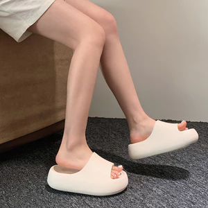 5.5CM Giày Sandal Ngoài Trời Cao Cấp Dép Màu Trơn Dép Nhà Đơn Giản Phòng Tắm Dép Chống Trơn Trượt Dép Trong Nhà Dép Gia Đình EVA Wear-