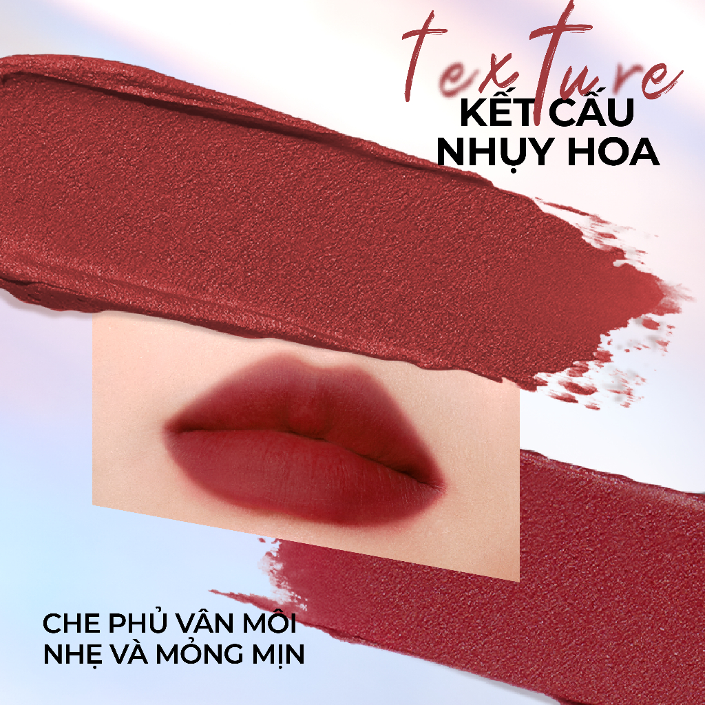 Little Ondine Son kem lì Flower Heart – Lên màu chuẩn, chất son mịn như nhung, nhẹ môi, lâu trôi 2.4g