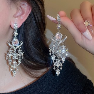 Trang sức thời trang bông tai filigree thả dài với thiết kế công phu và trang trọng