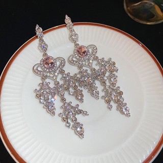 Trang sức thời trang bông tai filigree thả dài với thiết kế công phu và trang trọng