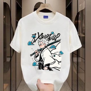 ✨Hàng có sẵn✨WASSUP Demon Slayer-Áo thun nam mới! 100% cotton, thời trang, Unisex