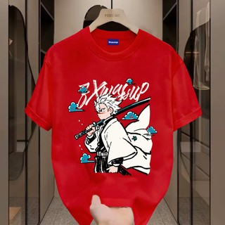 ✨Hàng có sẵn✨WASSUP Demon Slayer-Áo thun nam mới! 100% cotton, thời trang, Unisex