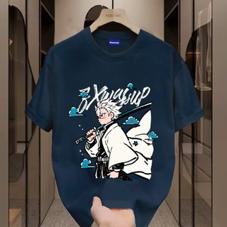 ✨Hàng có sẵn✨WASSUP Demon Slayer-Áo thun nam mới! 100% cotton, thời trang, Unisex