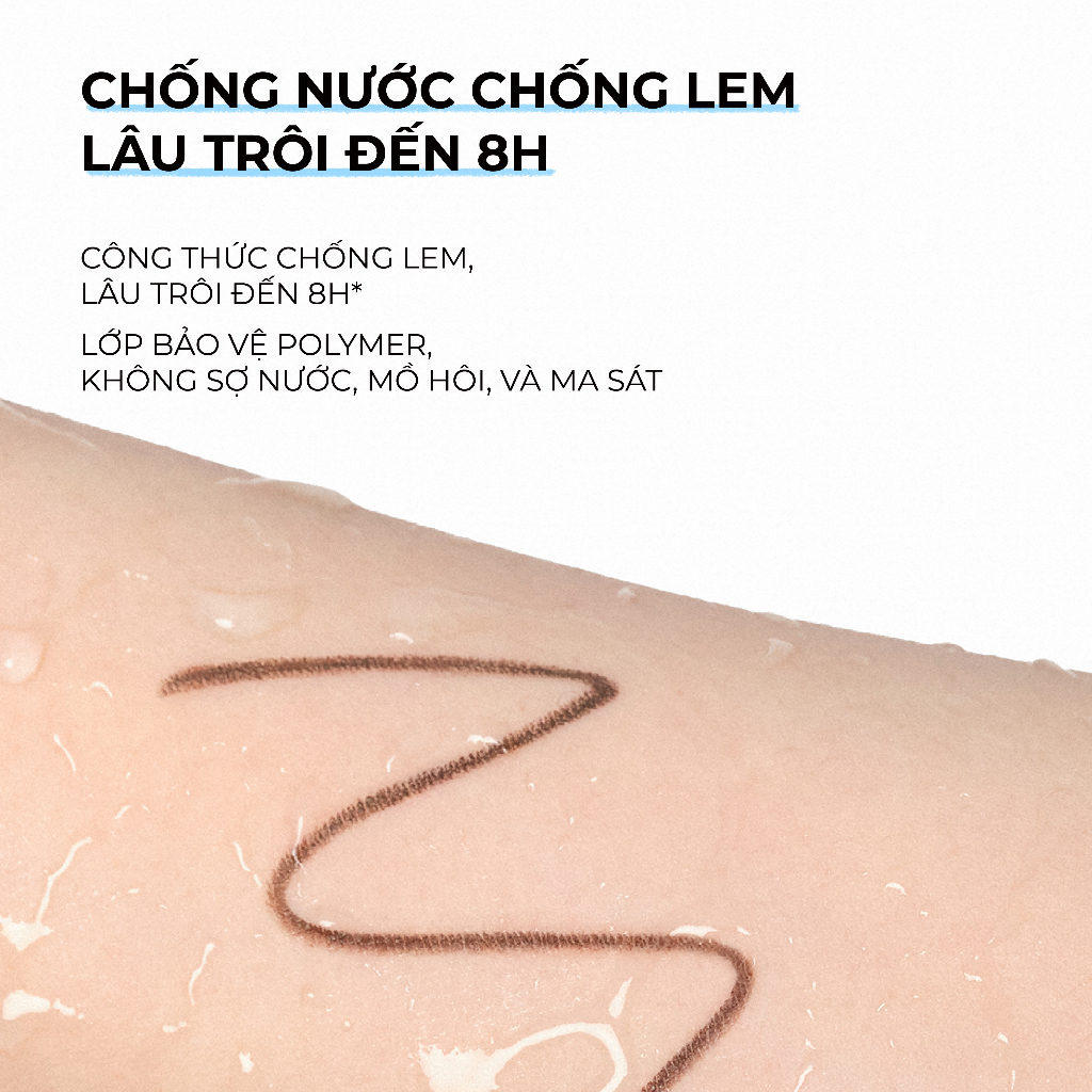 Little Ondine Bút kẻ mắt gel 2 đầu siêu mảnh lâu trôi chống nước chống mồ ooi 60mg