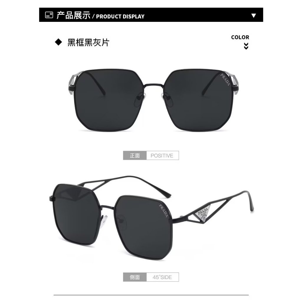 Kính râm kim loại thời trang mới, unisex, gọng phẳng