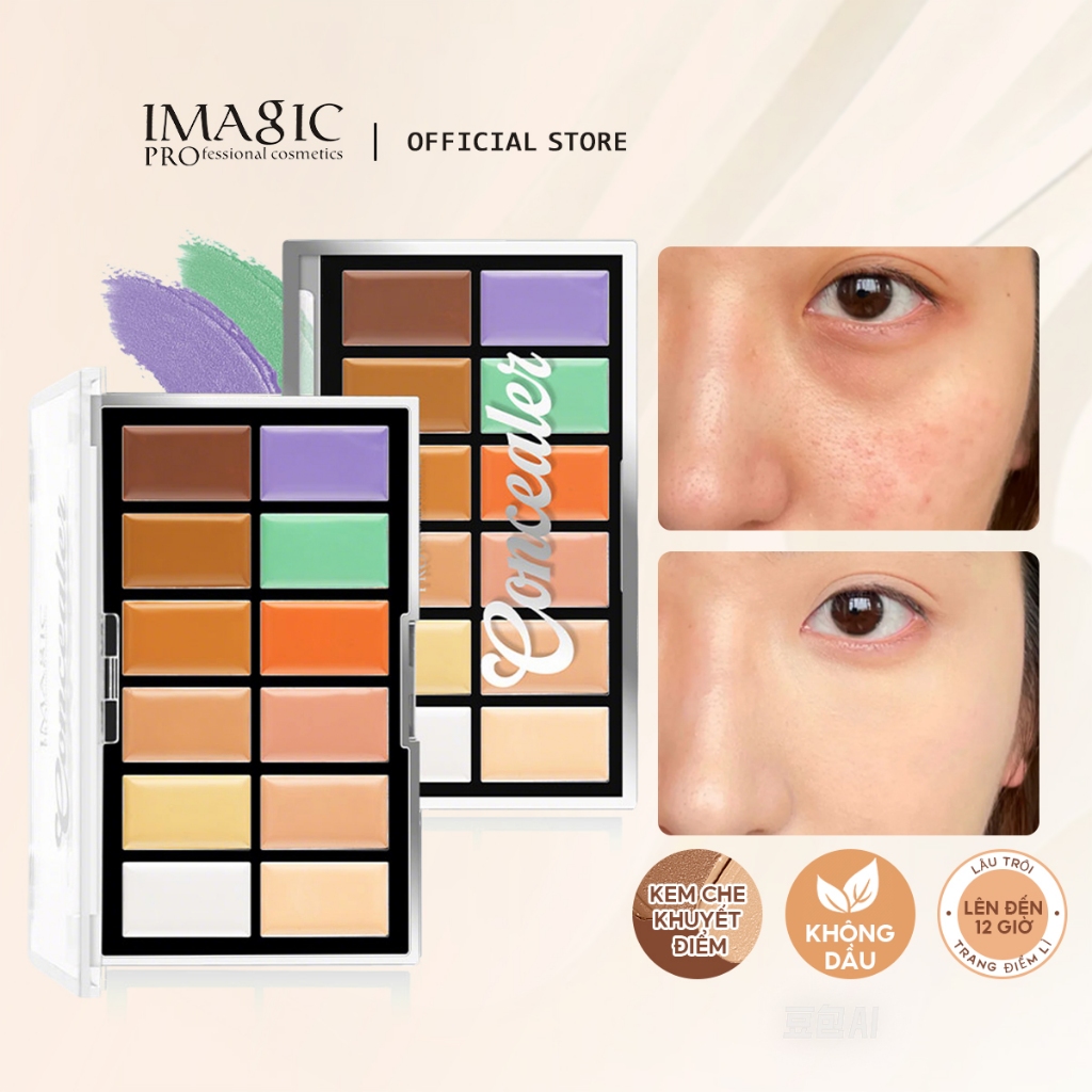 Kem Che Khuyết Điểm IMAGIC Dưỡng Ẩm Che Phủ Quầng Thâm / Mụn 12 Màu Lựa ...