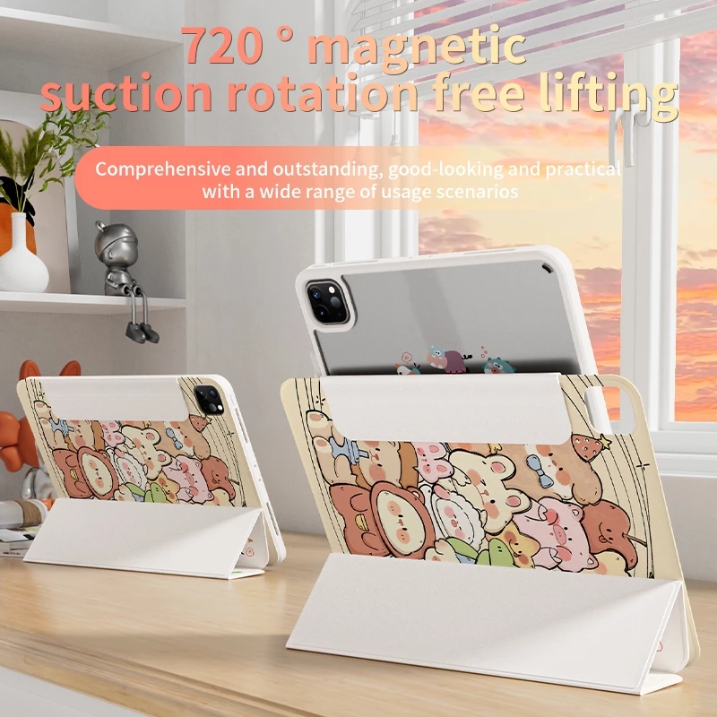 kenke ốp lưng ipad Ốp lưng máy tính bảng hoạt hình dễ thương cho 2025 ipad 11 A16 ipad 10 thế hệ air
