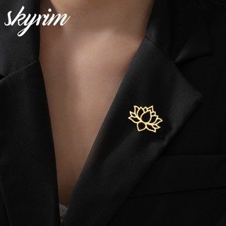 SKYRIM Thép không gỉ Lotus Trâm 24 * 27MM Pin Trang Sức Phù Hợp Với Phụ Kiện