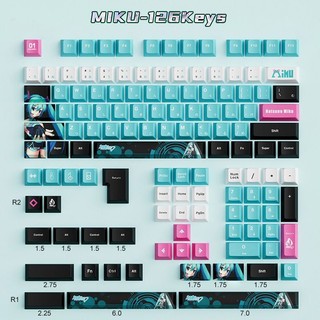 Miku Keycaps PBT Dye-sub Cherry Profile Keycap Custom Keycaps Tương thích với công tắc Cherry Gateron MX