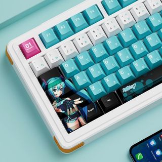 Miku Keycaps PBT Dye-sub Cherry Profile Keycap Custom Keycaps Tương thích với công tắc Cherry Gateron MX