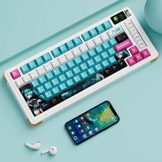 Miku Keycaps PBT Dye-sub Cherry Profile Keycap Custom Keycaps Tương thích với công tắc Cherry Gateron MX