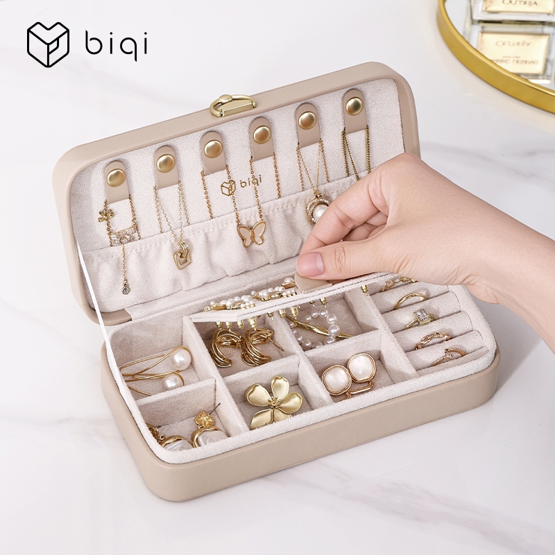 CASEGRACE Hộp Trang Sức Da Đa Năng, Bảo Quản Đồng Hồ, Nhẫn, Vòng Cổ, Bông Tai