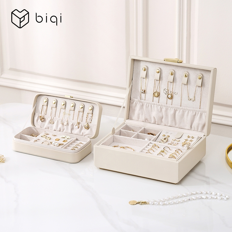 CASEGRACE Hộp Trang Sức Da Đa Năng, Bảo Quản Đồng Hồ, Nhẫn, Vòng Cổ, Bông Tai