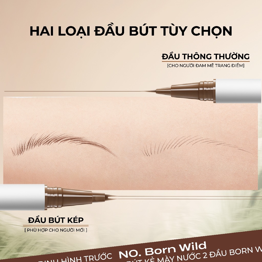 Little Ondine Bút lông mày hoang dã Lông mày điêu khắc Vĩnh viễn không thoát 170mg+1.6ml