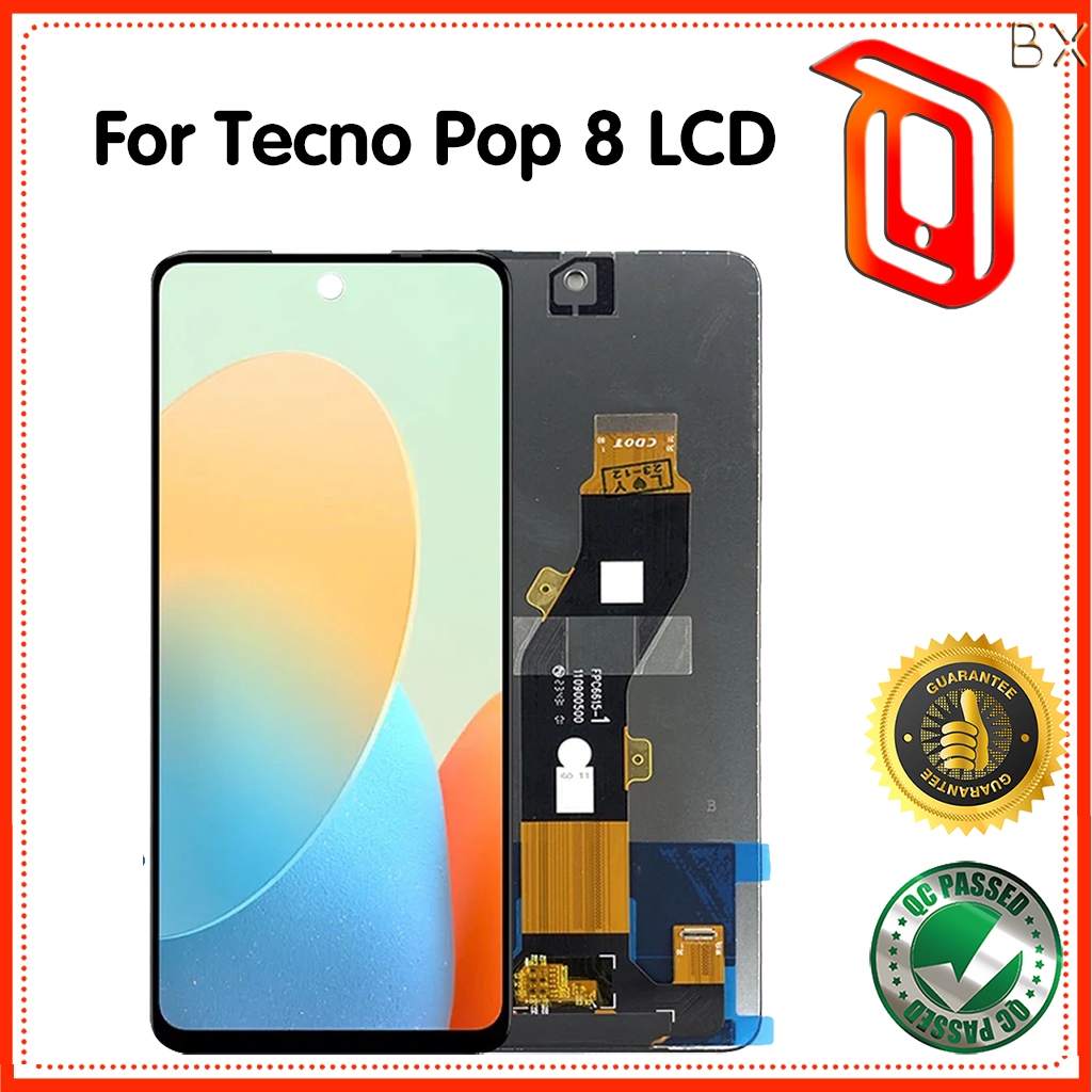 Dành Cho Tecno Pop 8 BG6h BG6i Màn Hình Hiển Thị LCD Bộ Số Hóa Cảm Ứng Thay Thế