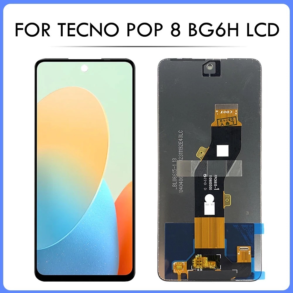 Dành Cho Tecno Pop 8 BG6h BG6i Màn Hình Hiển Thị LCD Bộ Số Hóa Cảm Ứng Thay Thế