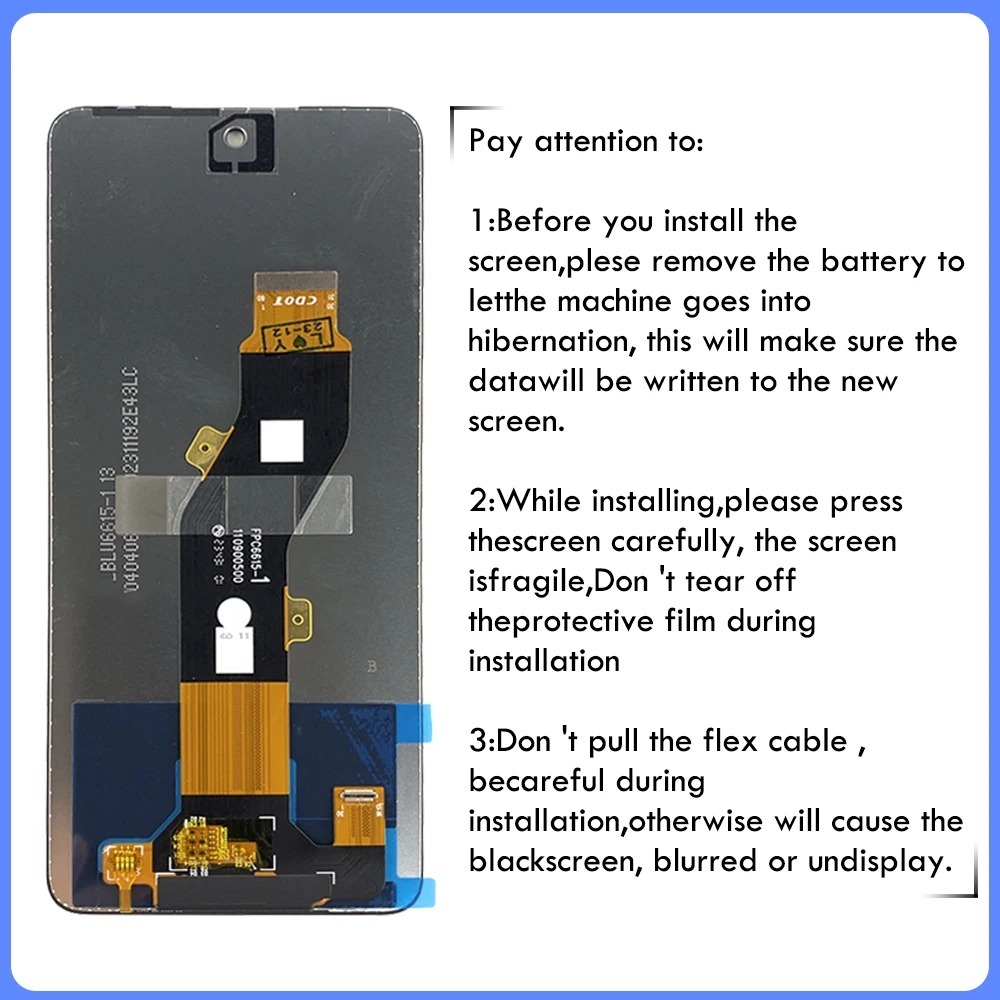Dành Cho Tecno Pop 8 BG6h BG6i Màn Hình Hiển Thị LCD Bộ Số Hóa Cảm Ứng Thay Thế