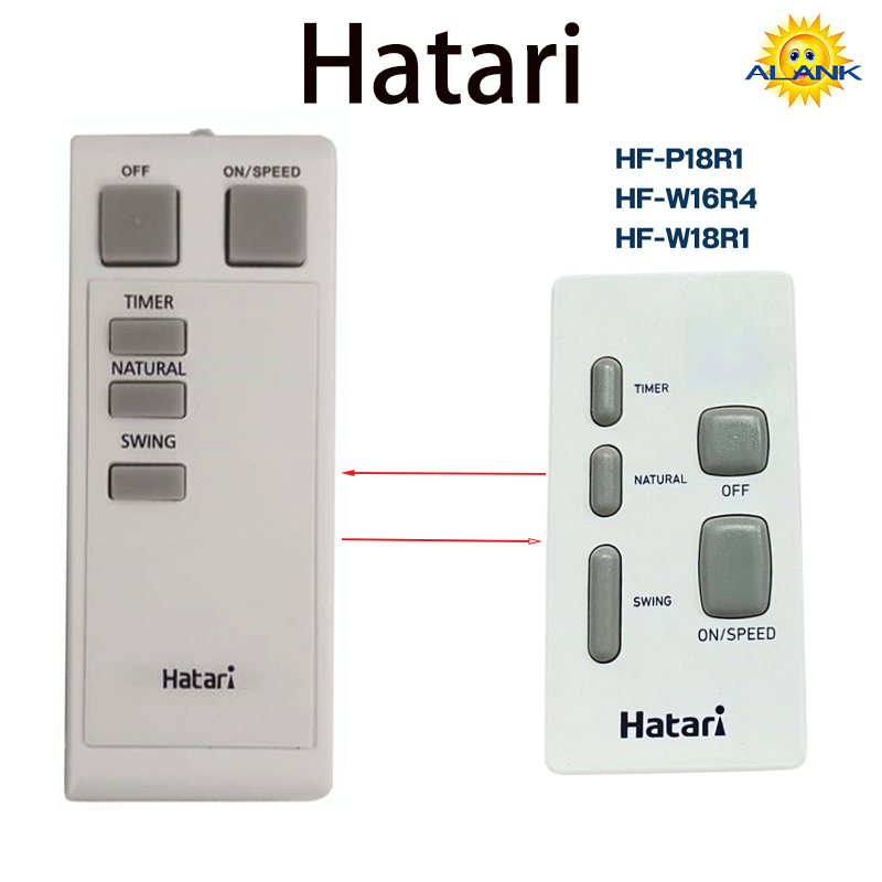 Alank— Hàng chuẩn100% Remote Điều khiển quạt treo tường Hatari