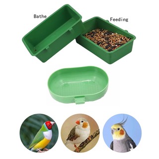 Nhỏ Nhựa Chim Bồn Tắm Vẹt Tắm Bồn Tắm Chim Bát Thức Ăn Cho Ăn 1 PC