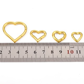 Được đánh bóng bằng thép không gỉ hình trái tim mùa xuân Khóa tự làm Phụ kiện trang sức Khóa vàng 18k Khóa vòng