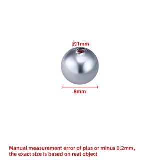 Xám Nửa Lỗ Ngọc Trai Giả ABS Hạt Tròn Cho DIY Ngọc Trai Trang Sức Phụ Kiện Giả Ngọc Trai