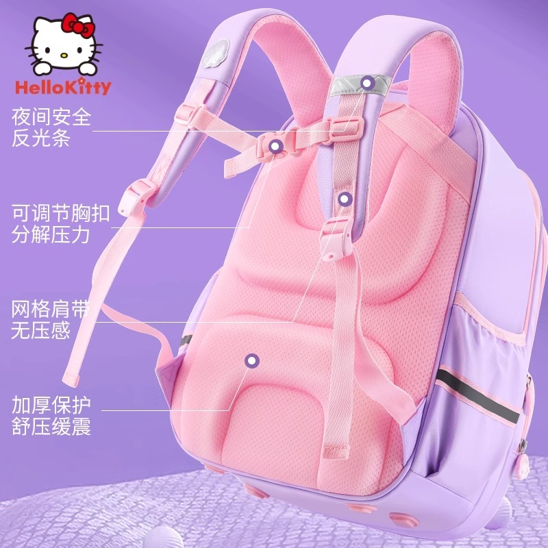 🏆 Sanrio Official Balo Học Sinh Cặp sách cho bé gái tiểu học 2026 Mẫu mới từ lớp 1 đến lớp 6 bé gái tai to bảo vệ cột sống