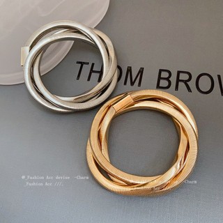 [Jewbeauty] Chất liệu hợp kim cuộn dây vòng tay xoáy phong cách Âu Mỹ thời trang cao cấp nhẹ trang trí tay sang trọng
