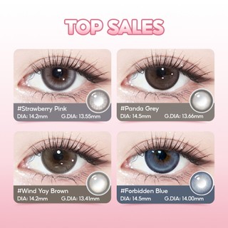 Kính áp tròng Kilala màu đen Strawberry Pink/Wind Yay Brown/ Wild Fruit Brown lens cận 6 tháng DIA 14.2mm có độ (0-7) 1 cặp.