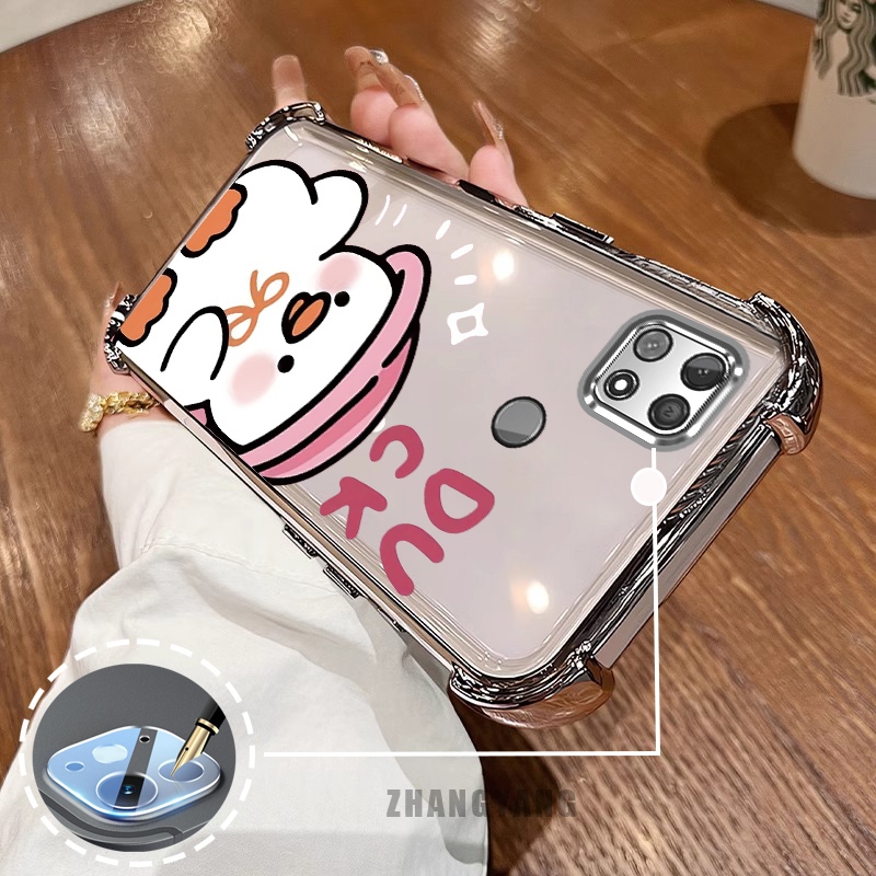 Ốp Lưng Cho Poco C40 Thẩm Mỹ Mạ Điện Chống Rơi Vỏ Điện Thoại Hoạt Hình Dễ Thương Họa Tiết Vịt TPU Thiết Kế Mới Silicon Mềm case
