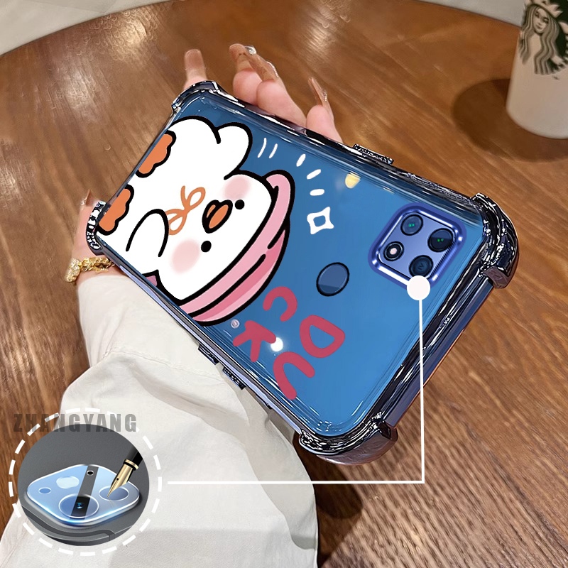 Ốp Lưng Cho Poco C40 Thẩm Mỹ Mạ Điện Chống Rơi Vỏ Điện Thoại Hoạt Hình Dễ Thương Họa Tiết Vịt TPU Thiết Kế Mới Silicon Mềm case