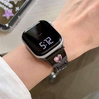 Dây đeo vòng kim loại hình trái tim đào cho Apple Watch Ultra 46 / 44 / 40 / 49 / 45 / 41 / 42 / 38 / 45mm iwatch Series Ultra / 10 / 9 / 8 / 7 / 6 / 5 / 4 / 3 / 2 / 1