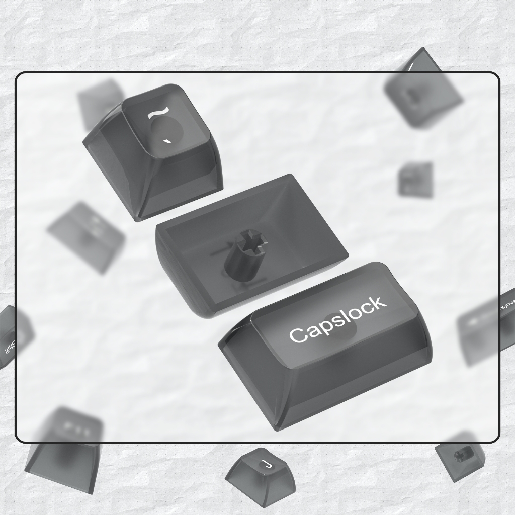 Womier Pure Matte Grey 115 Phím MDA Profile PC Keycaps Bộ cho Gateron Cherry MX Switch Bàn phím cơ | BigBuy360 - bigbuy360.vn