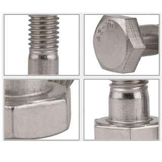 M6 M8 M10 M12 Một Phần Chủ Đề Bên Ngoài Đầu Lục Giác Vít Thép Không Gỉ 304 Nửa Chủ Đề Đầu Lục Giác Bu Lông