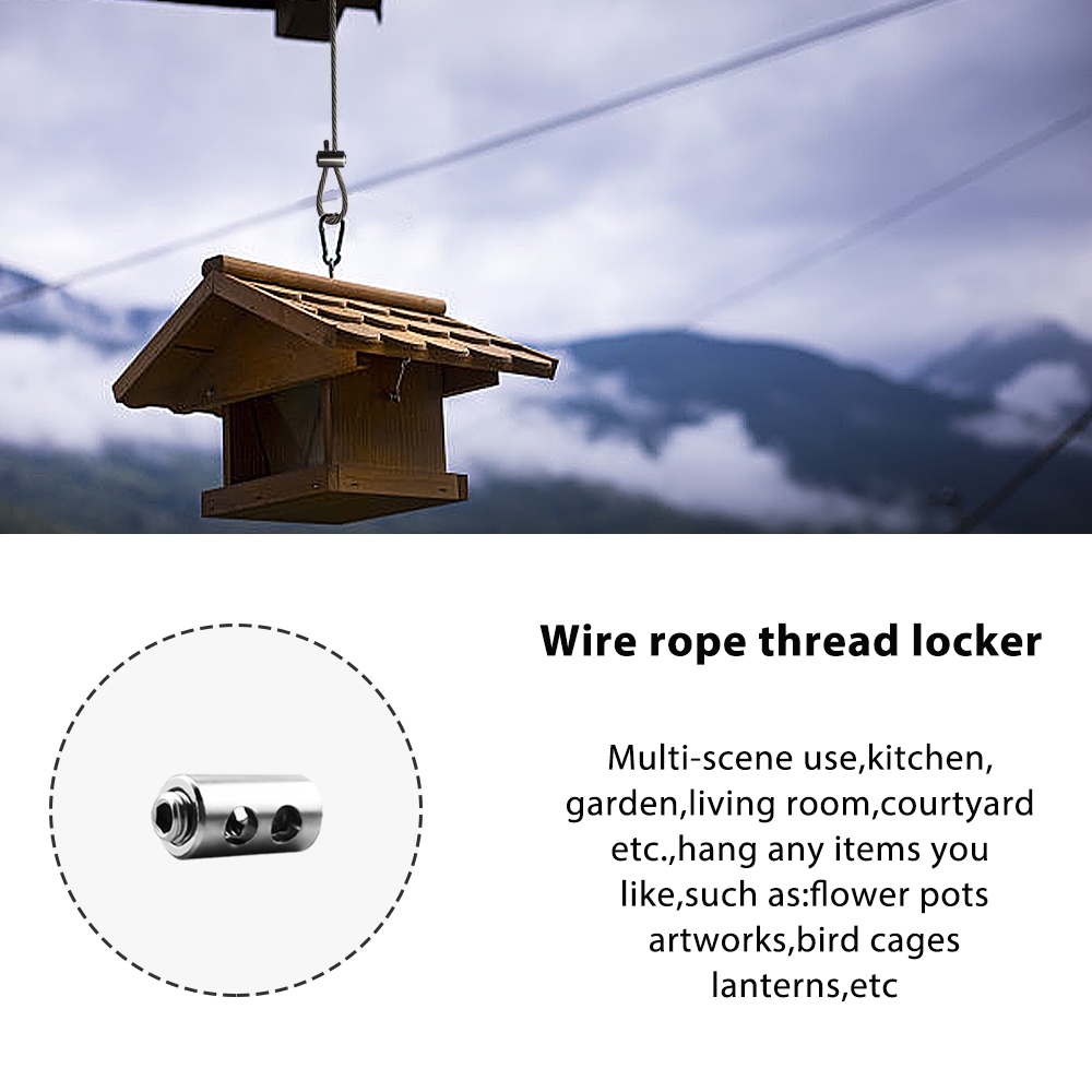 2 / 3 / 4mm Có Thể Điều Chỉnh Thép Không Gỉ Treo Sling Kính Thiên Văn Dây Khóa Hình Ảnh Placard Dây Treo Bộ