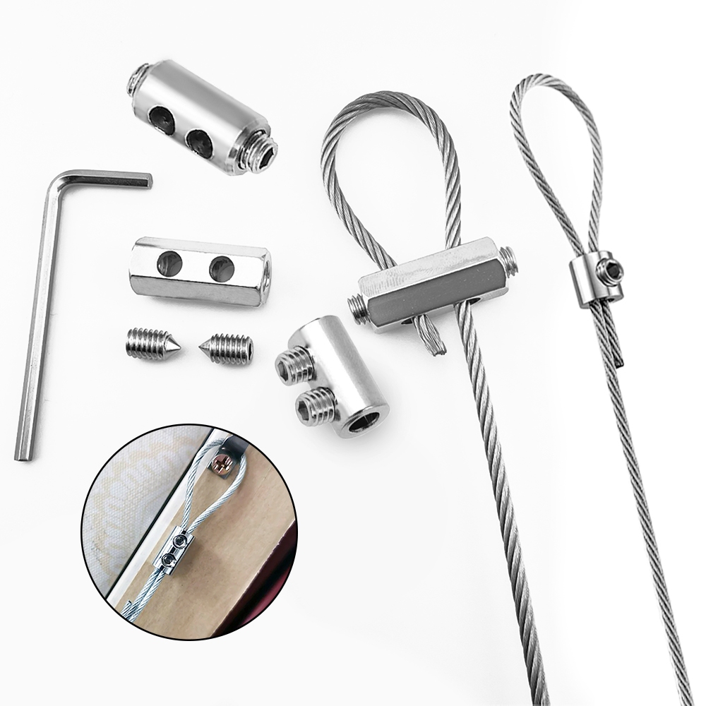 2 / 3 / 4mm Có Thể Điều Chỉnh Thép Không Gỉ Treo Sling Kính Thiên Văn Dây Khóa Hình Ảnh Placard Dây Treo Bộ