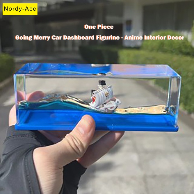 Trang trí ô tô One Piece - Golden Merry Ship in Bottle, Anime Pirate Ship Figurine, Thiết kế hoạt hình sáng tạo, Quà tặng hoàn hảo cho những người yêu thích sinh nhật và ô tô