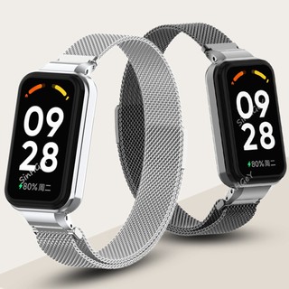 Dây đeo đồng hồ kim loại cho Xiaomi Smart Band 9 / 8 Active cho Redmi Band 3 / 2 Dây đeo bằng thép không gỉ Milanese từ tính cho Miband 9 / 8 Active