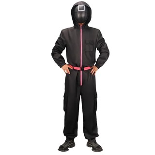 🔺Hàng tồn kho🔺Trò chơi mực đen cho trẻ em&người lớn Ⅱ Quần áo bảo vệHalloween Squid Game Fashion Cos