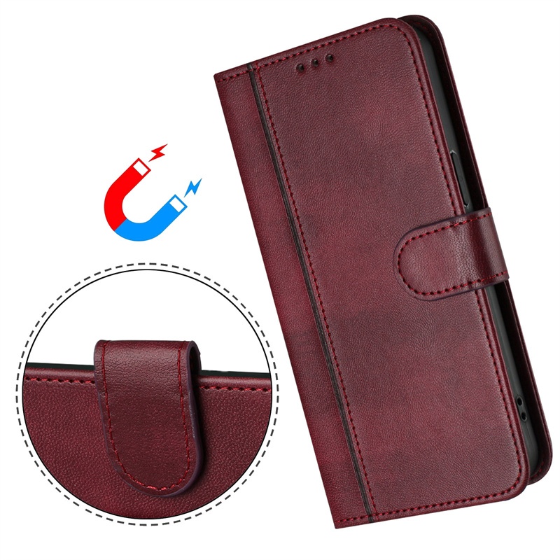 Vỏ Cho Sharp Aquos Wish 4 Zero 2 Basic DX EP3 SH-01M SH-M10 SH-52E SHG02 SHV47 801SH 906SH 5G Ví Da Bỏ Túi Khe Cắm Thẻ Flip Case Cover
