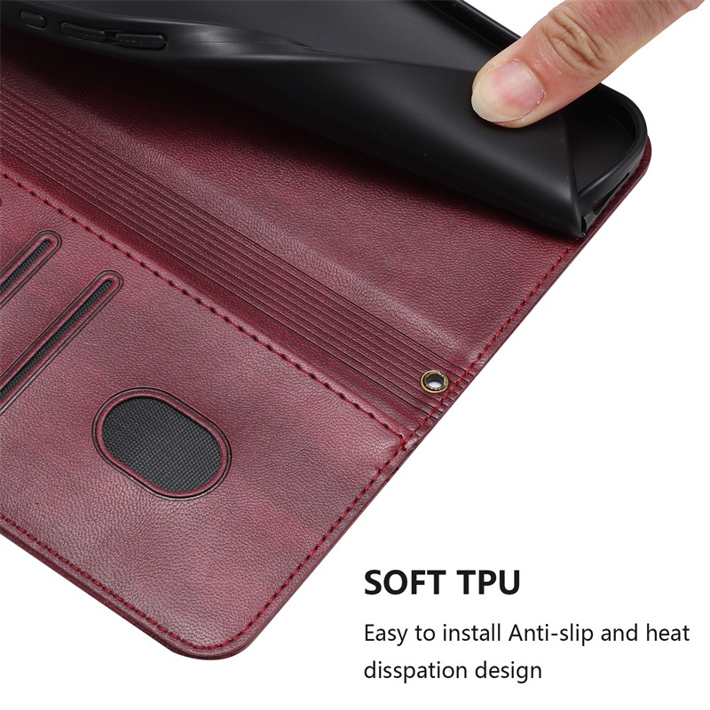 Vỏ Cho Sharp Aquos Wish 4 Zero 2 Basic DX EP3 SH-01M SH-M10 SH-52E SHG02 SHV47 801SH 906SH 5G Ví Da Bỏ Túi Khe Cắm Thẻ Flip Case Cover