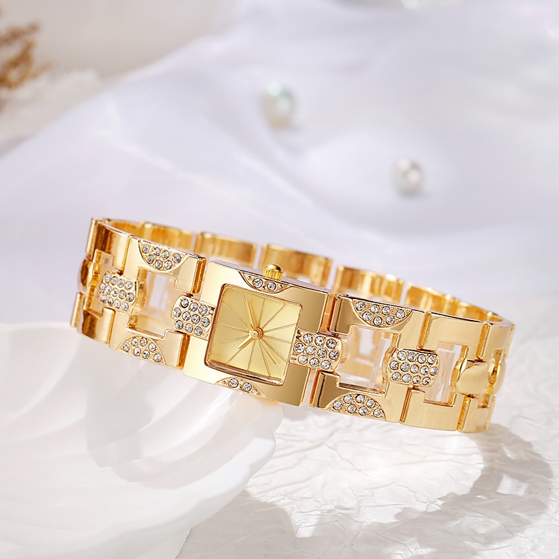 Lady Watch Square Chain 3 màu tùy chọn: vàng, trắng, bạc đen