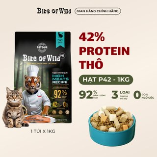 Hạt Bite Of Wild P42 Gói 1KG Mix Topping Thịt sấy Không Ngũ Cốc Cho Mèo Mọi Lứa Tuổi