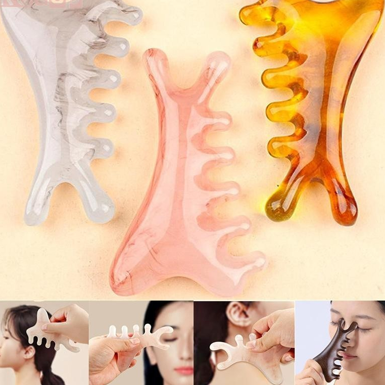 👑GK👑[COD] Dụng cụ mát xa da mặt Máy mát xa đầu chống lão hóa Máy cạo cổ Gua Sha để thư giãn nâng và săn chắc da Lý tưởng để chăm sóc da Dụng cụ làm đẹp giảm béo mặt thường ngày