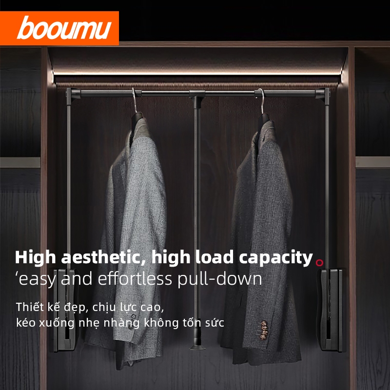 Tay nâng hạ móc áo，Giá nâng hạ treo quần áo，Tủ quần áo Áo choàng Kéo-Down Móc treo quần áo Thanh thả | BigBuy360 - bigbuy360.vn