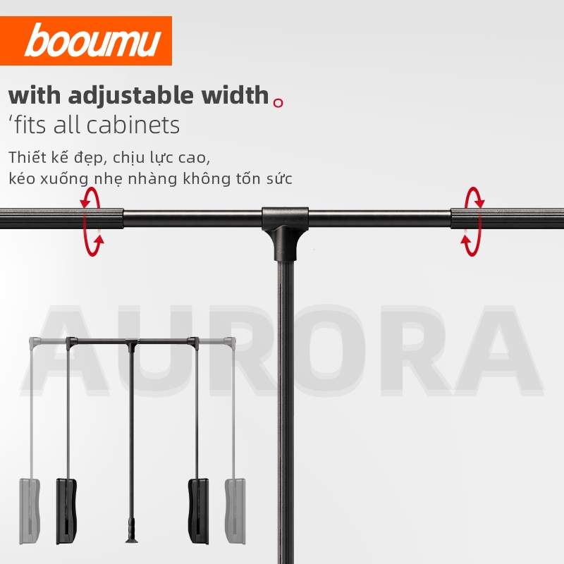 Tay nâng hạ móc áo，Giá nâng hạ treo quần áo，Tủ quần áo Áo choàng Kéo-Down Móc treo quần áo Thanh thả | BigBuy360 - bigbuy360.vn