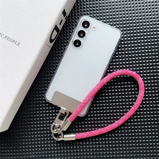 Dây Điện Thoại Di Động Cầu Vồng Dây Ngắn Cổ Tay Dây Ngắn DIY Handmade Đa Năng Di Động Chống Mất Đồ Trang Trí