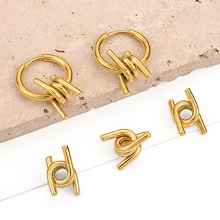 Thép không gỉ Nút Thắt Hạt diy Trang Sức Vòng Cổ Phụ Kiện Vòng Tay Vàng 18k Kink Mặt Dây Chuyền